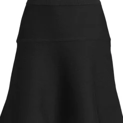 Women's Fine Gauge Cotton Sweater Above the Knee Circle Skirt