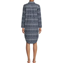 Women's Flannel Long Sleeve Sleepshirt Nightgown