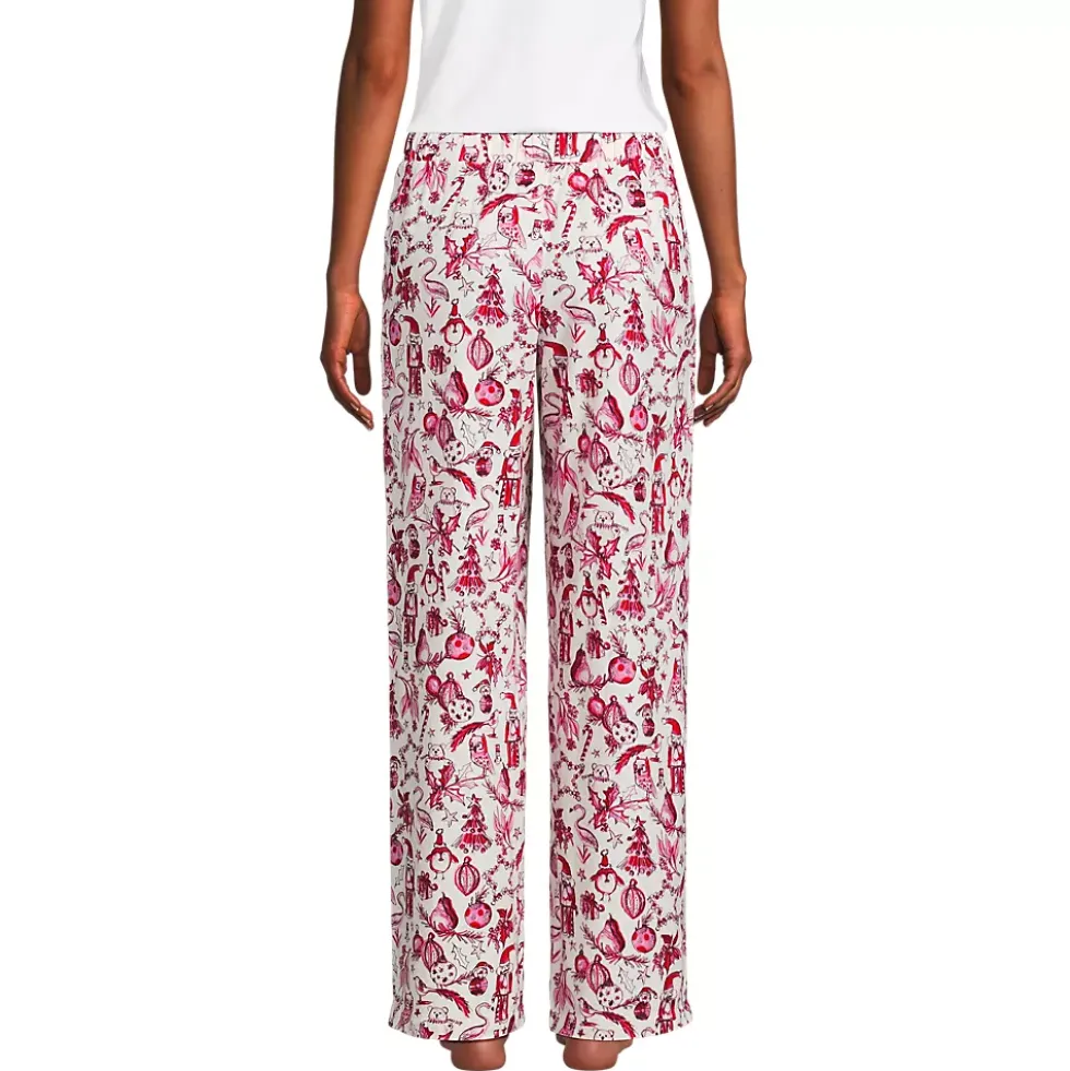 Women's Flannel Wide Leg Sleep Pants