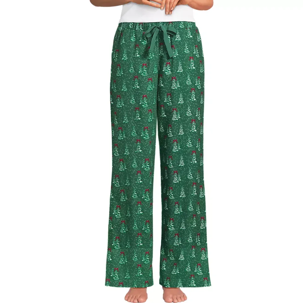 Women's Flannel Wide Leg Sleep Pants
