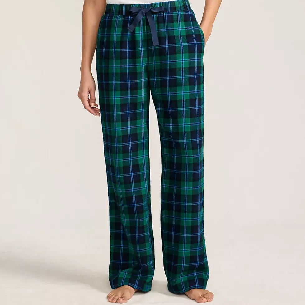 Women's Flannel Wide Leg Sleep Pants