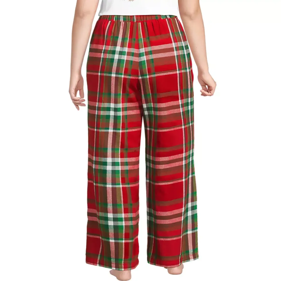 Women's Flannel Wide Leg Sleep Pants