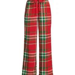 Women's Flannel Wide Leg Sleep Pants
