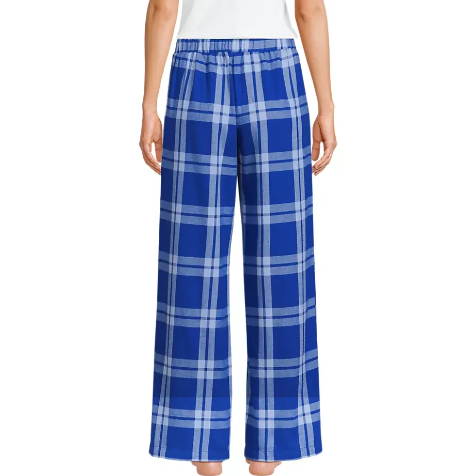 Women's Flannel Wide Leg Sleep Pants