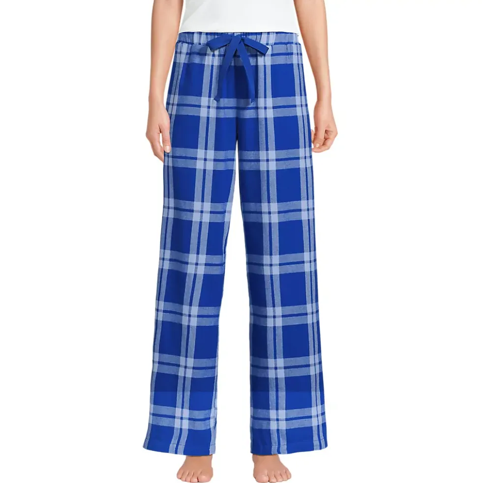 Women's Flannel Wide Leg Sleep Pants