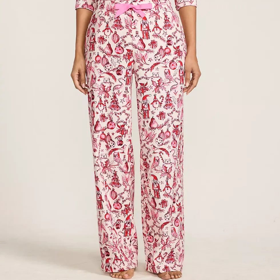 Women's Flannel Wide Leg Sleep Pants