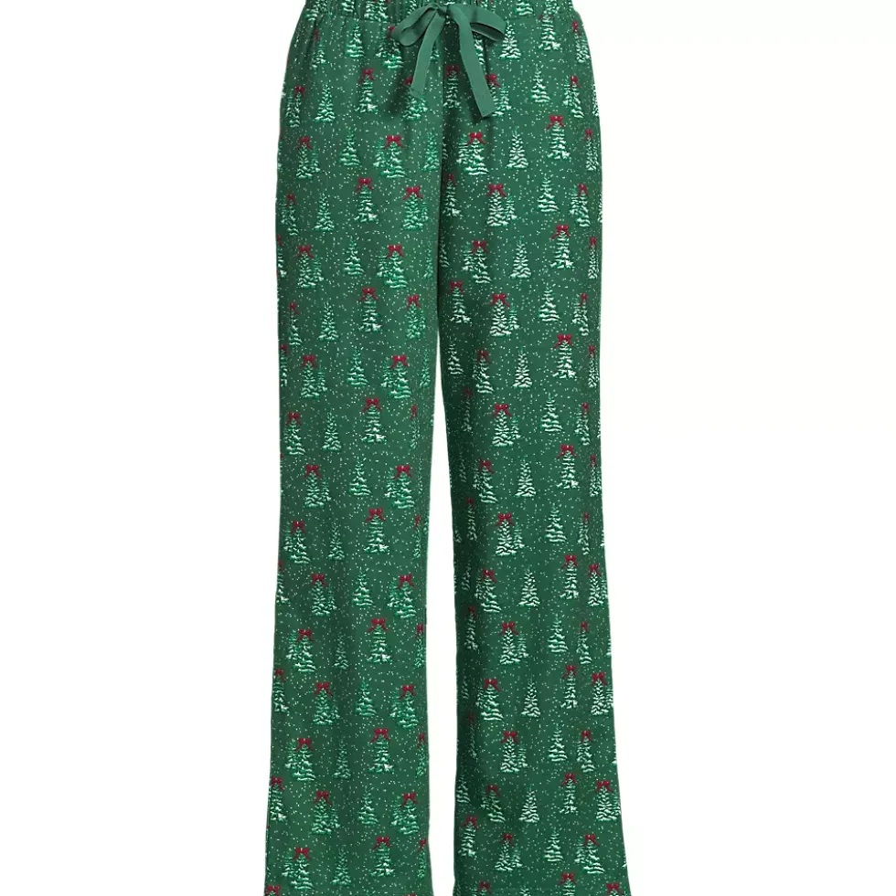 Women's Flannel Wide Leg Sleep Pants