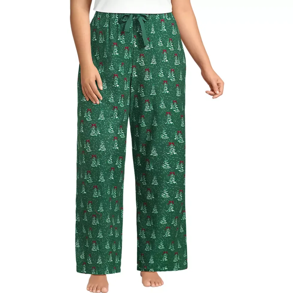 Women's Flannel Wide Leg Sleep Pants
