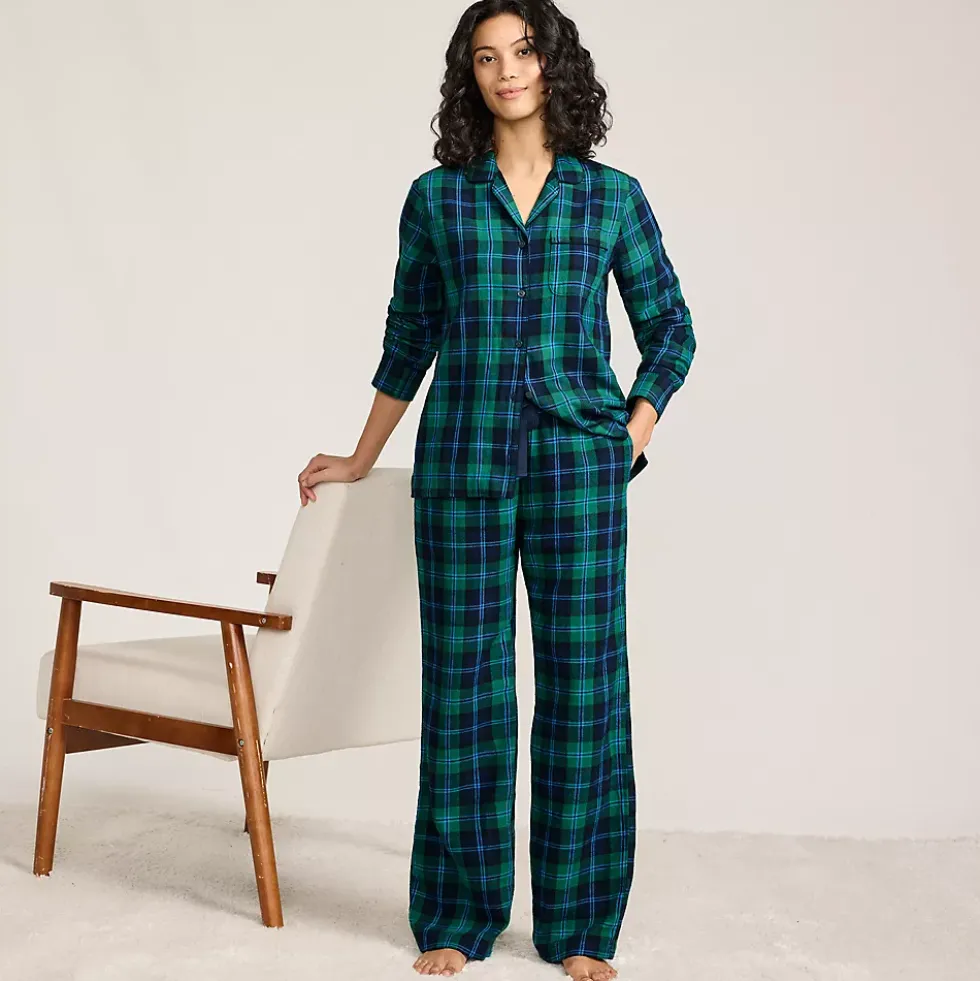 Women's Flannel Wide Leg Sleep Pants