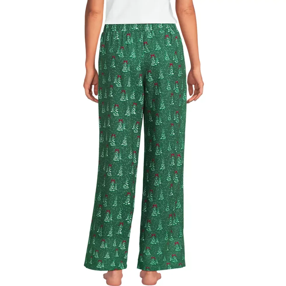 Women's Flannel Wide Leg Sleep Pants