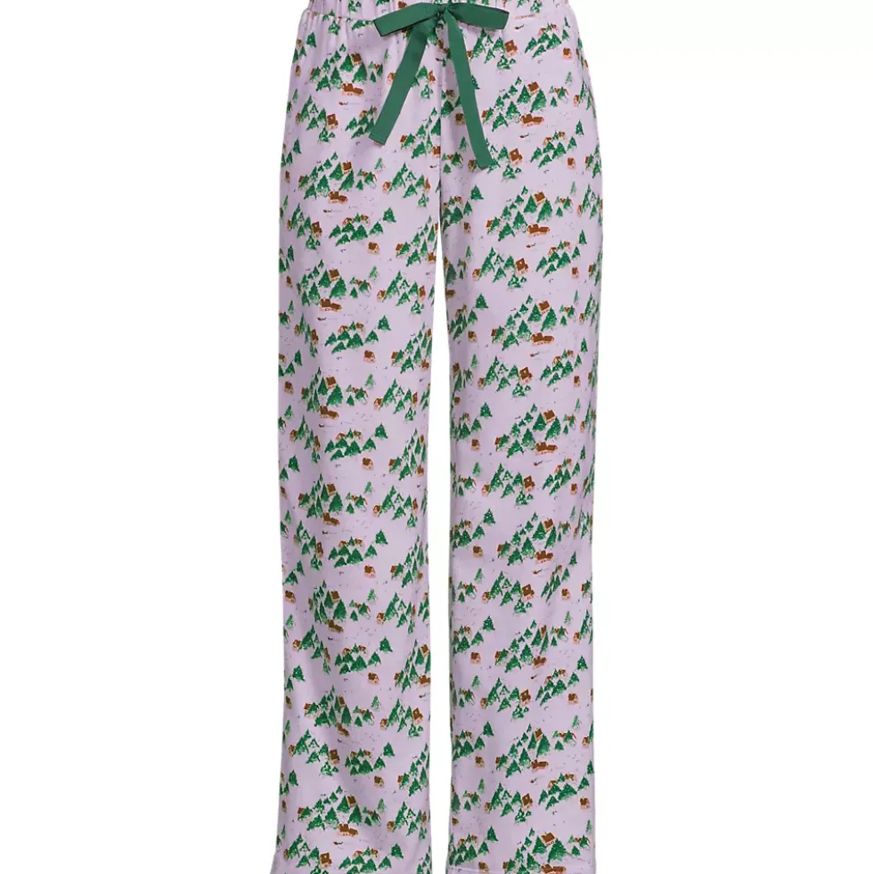 Women's Flannel Wide Leg Sleep Pants