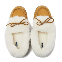 Women's Fluffy Lined Indoor Outdoor Moccasin Slippers