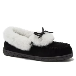 Women's Fluffy Lined Indoor Outdoor Moccasin Slippers
