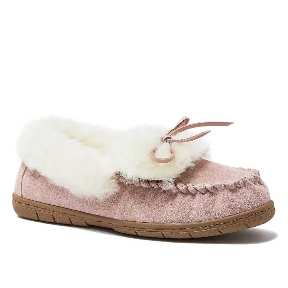 Women's Fluffy Lined Indoor Outdoor Moccasin Slippers