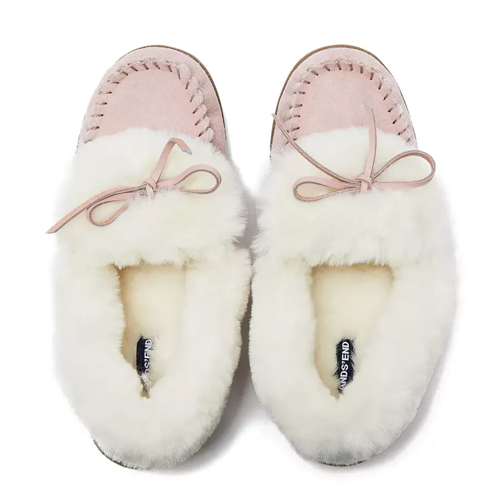 Women's Fluffy Lined Indoor Outdoor Moccasin Slippers