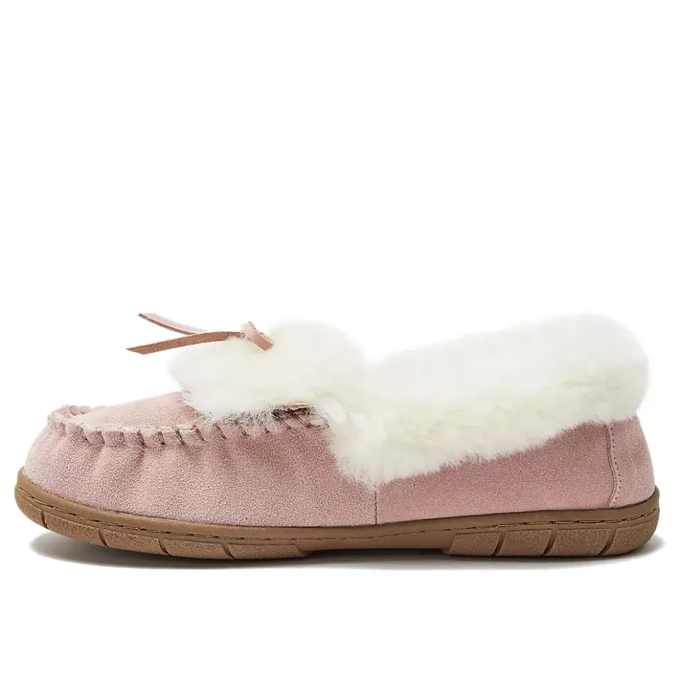 Women's Fluffy Lined Indoor Outdoor Moccasin Slippers