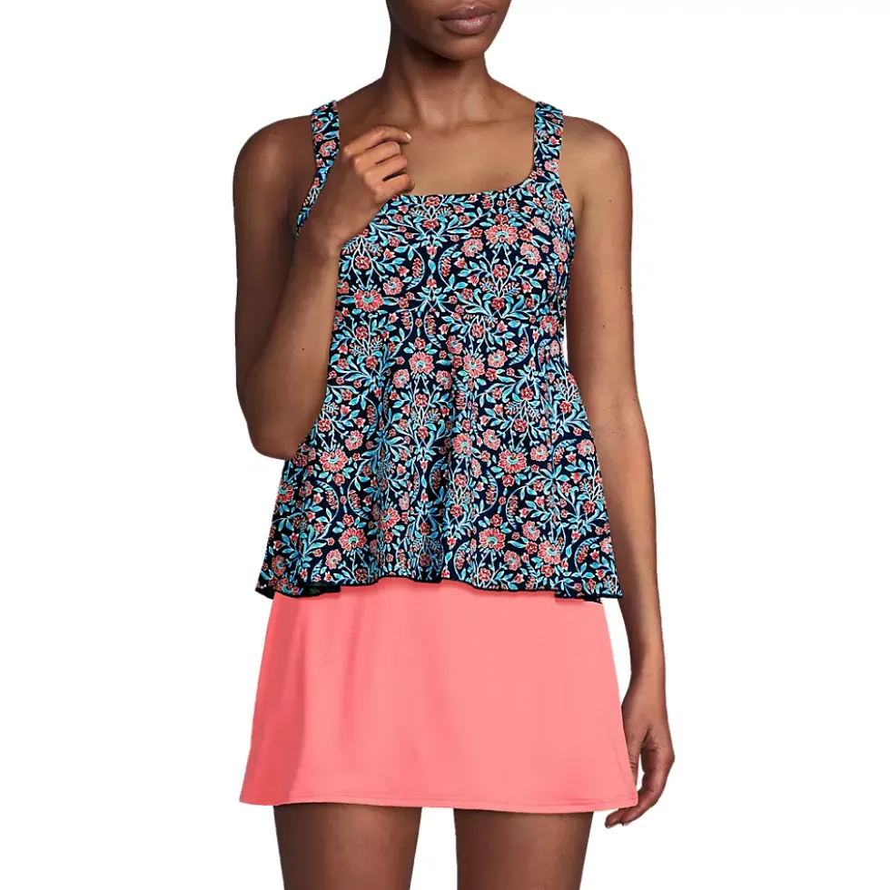 Women's Flutter Scoop Neck Tankini Top