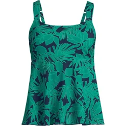 Women's Flutter Scoop Neck Tankini Top