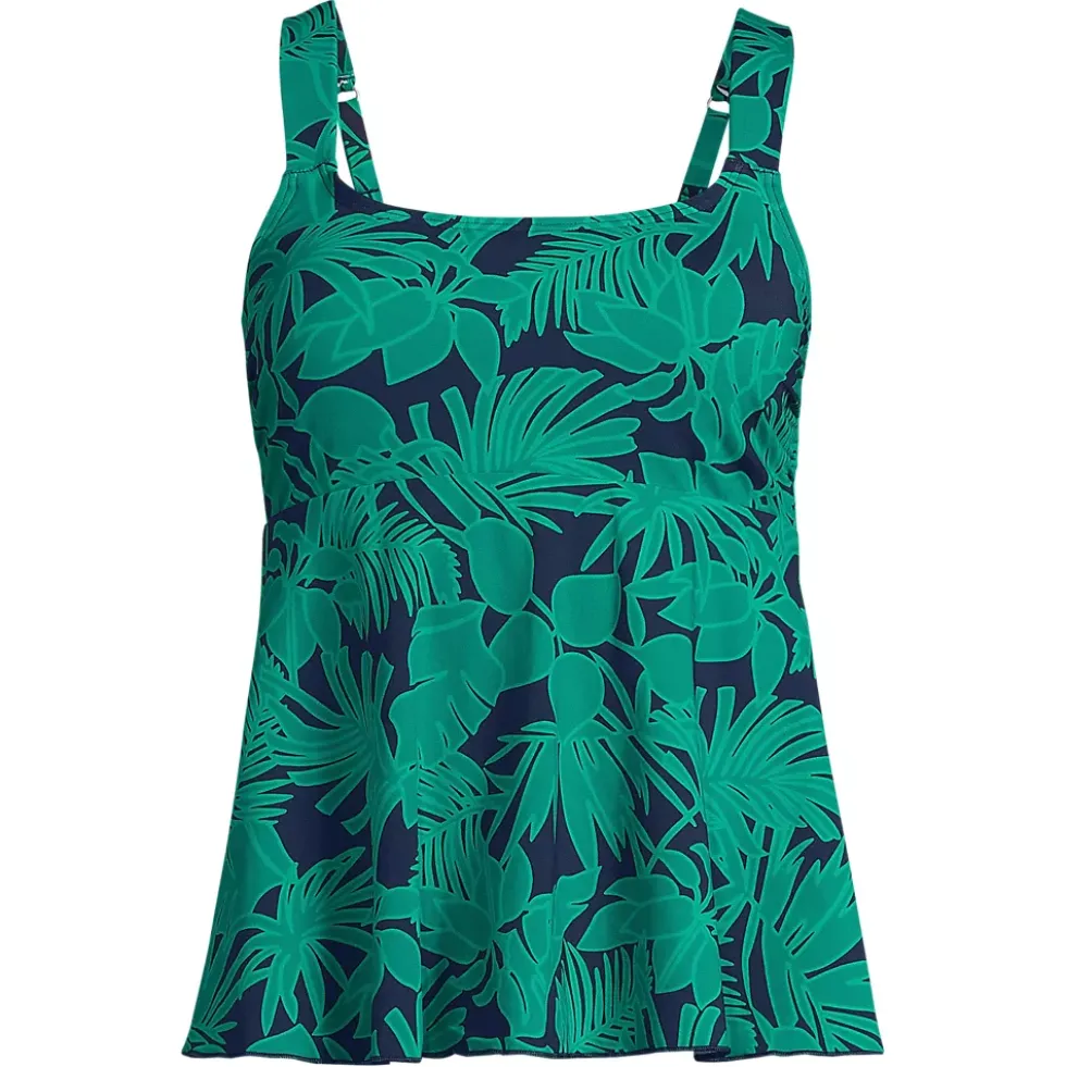 Women's Flutter Scoop Neck Tankini Top
