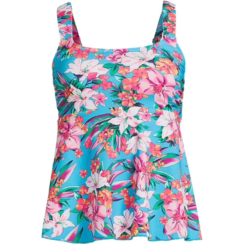 Women's Flutter Scoop Neck Tankini Top