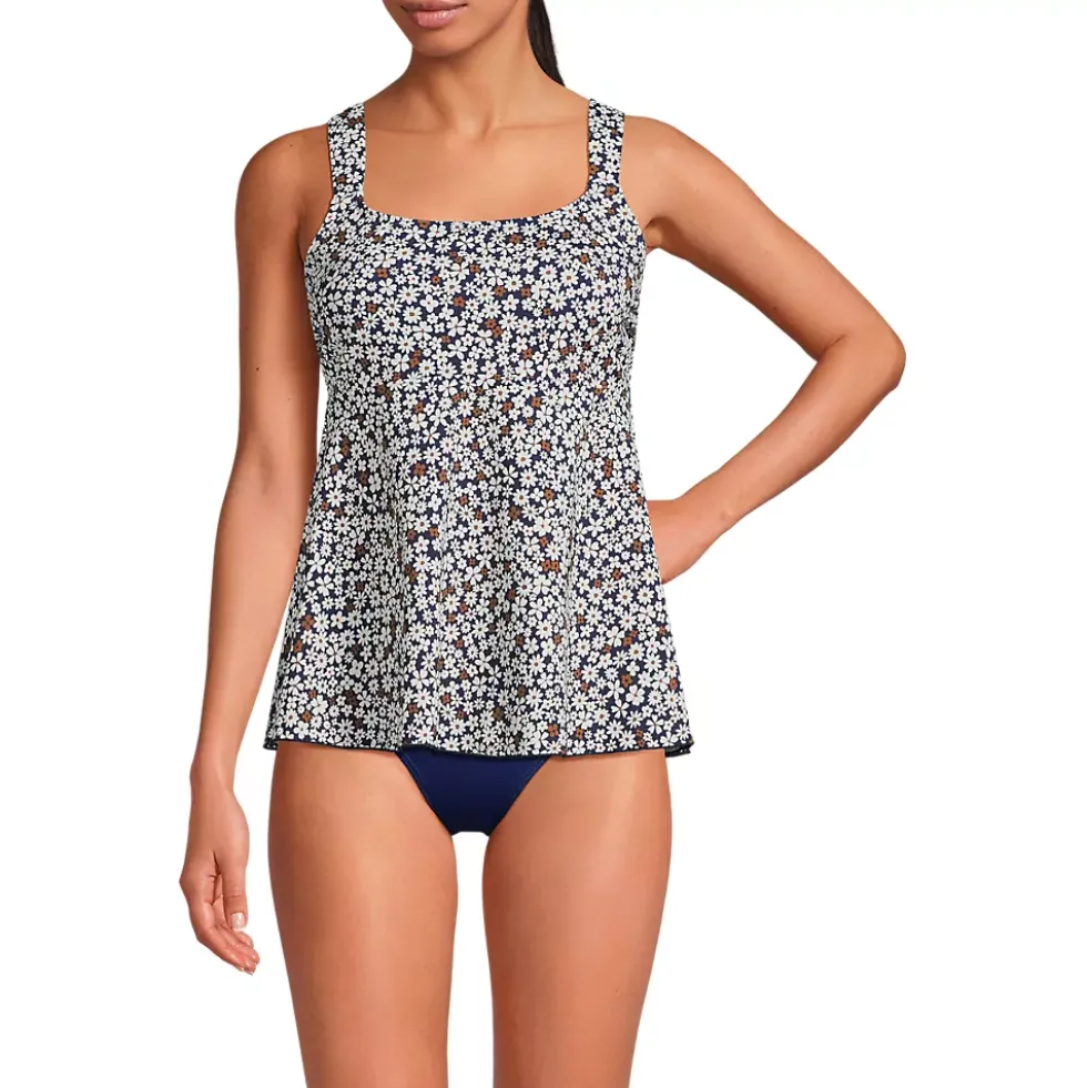 Women's Flutter Scoop Neck Tankini Top
