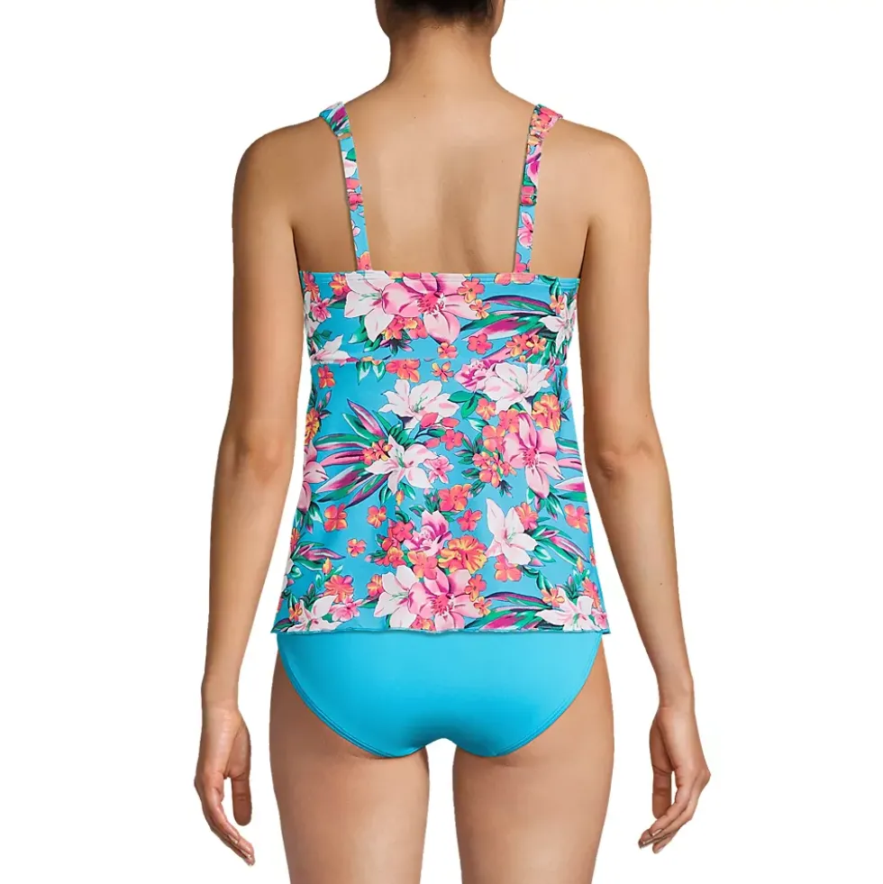 Women's Flutter Scoop Neck Tankini Top