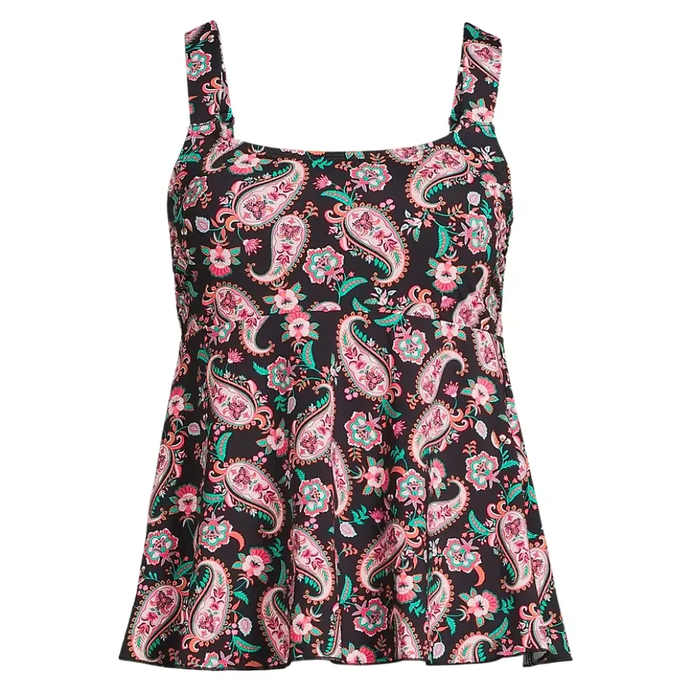 Women's Flutter Scoop Neck Tankini Top