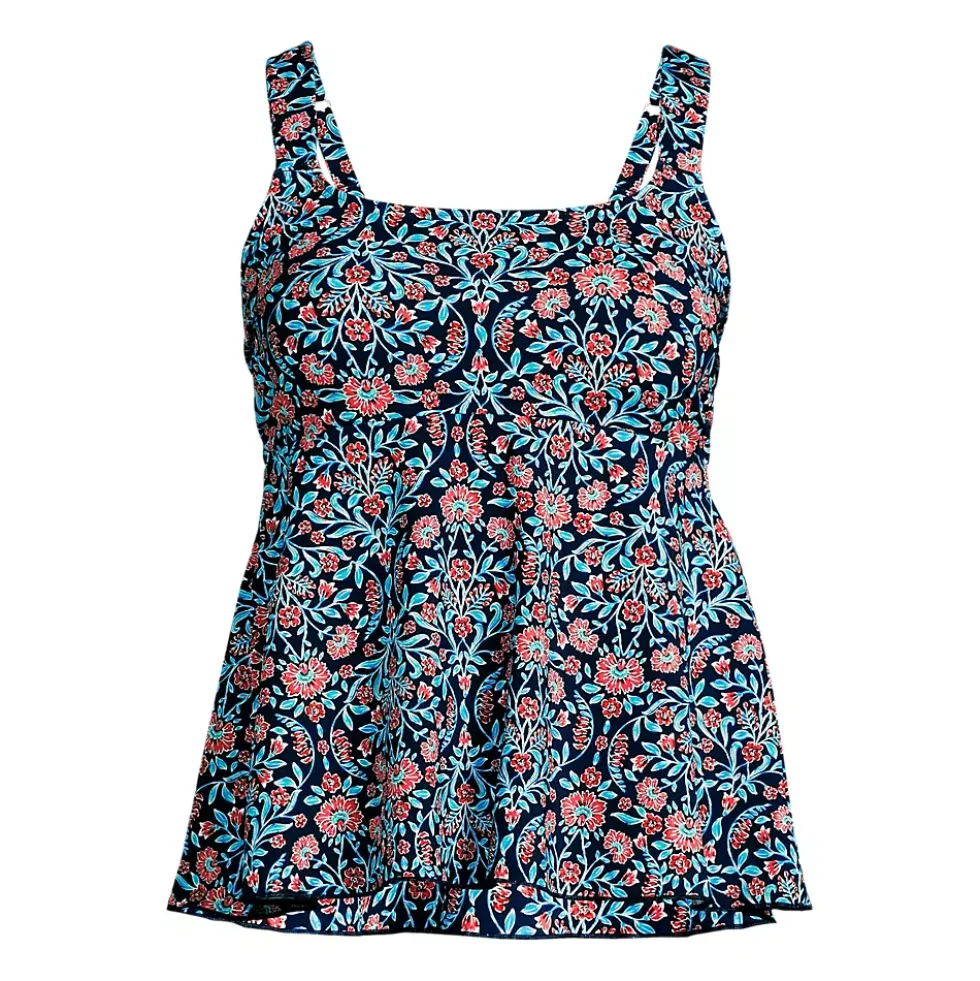 Women's Flutter Scoop Neck Tankini Top