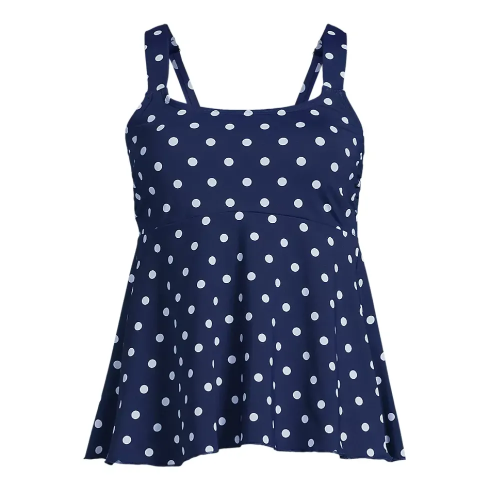 Women's Flutter Scoop Neck Tankini Top