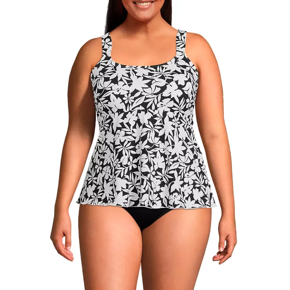 Women's Flutter Scoop Neck Tankini Top