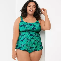 Women's Flutter Scoop Neck Tankini Top