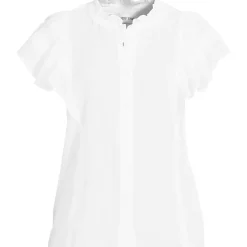 Women's Flutter Sleeve Button Front Blouse