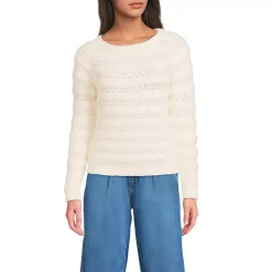 Women's Fuzzy Eyelash Cable Boatneck Sweater