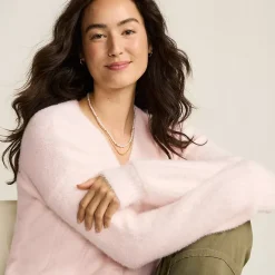 Women's Fuzzy Eyelash Cable Cardigan Sweater