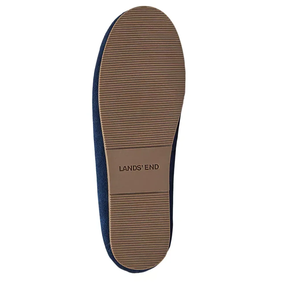 Women's Fuzzy Lined Suede Moccasin Slippers