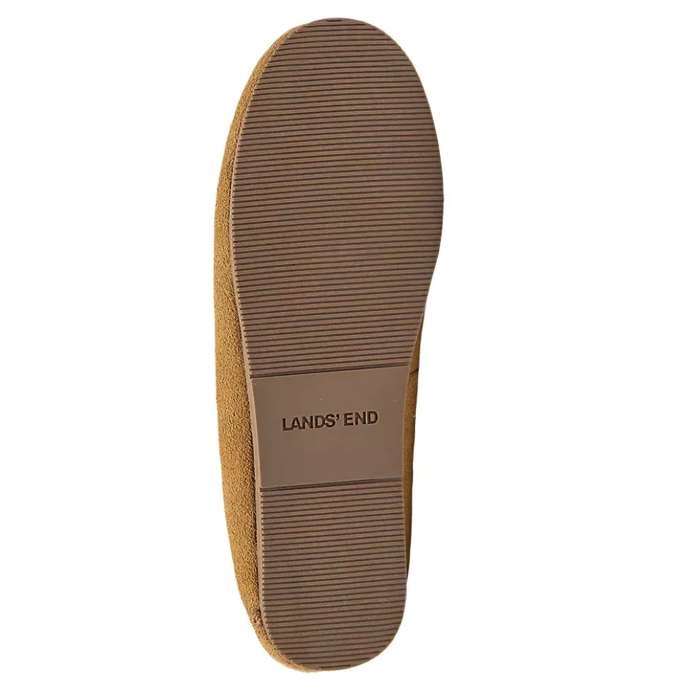 Women's Fuzzy Lined Suede Moccasin Slippers