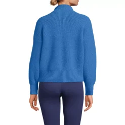 Women's Fuzzy Wedged Quarter Zip Sweater