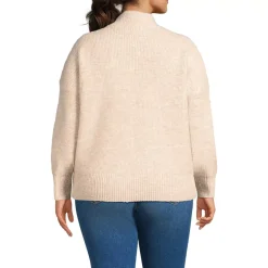 Women's Fuzzy Wedged Quarter Zip Sweater