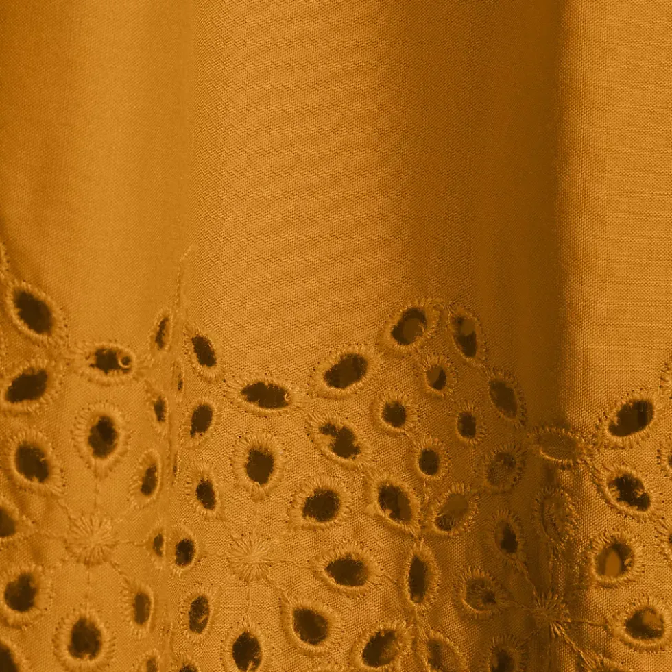 Women's Gathered Eyelet Top