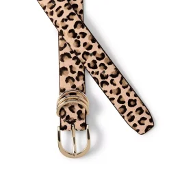 Women's Haircalf Multi Keeper Belt