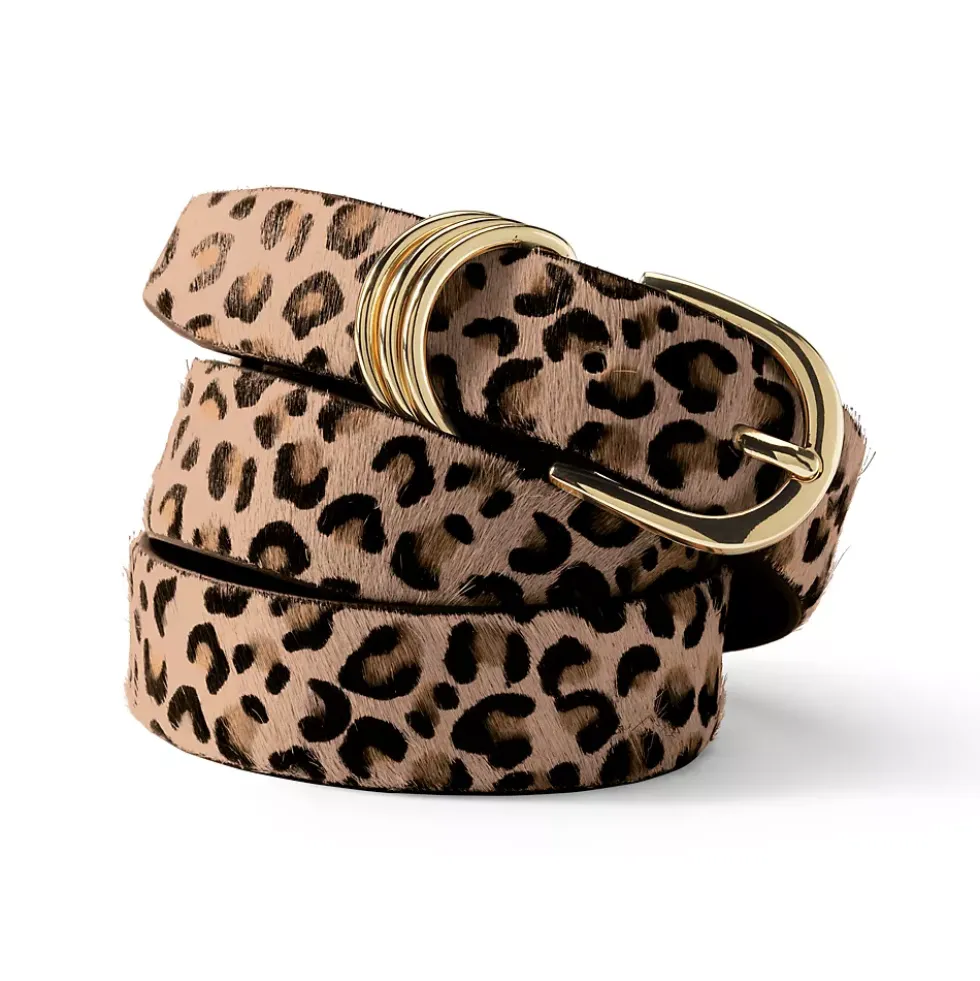Women's Haircalf Multi Keeper Belt