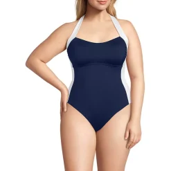 Women's Halter Cut Out High Leg One Piece Swimsuit