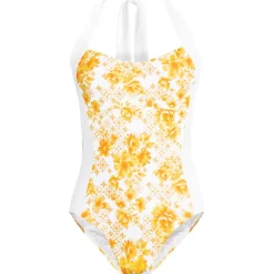 Women's Halter Cut Out High Leg One Piece Swimsuit