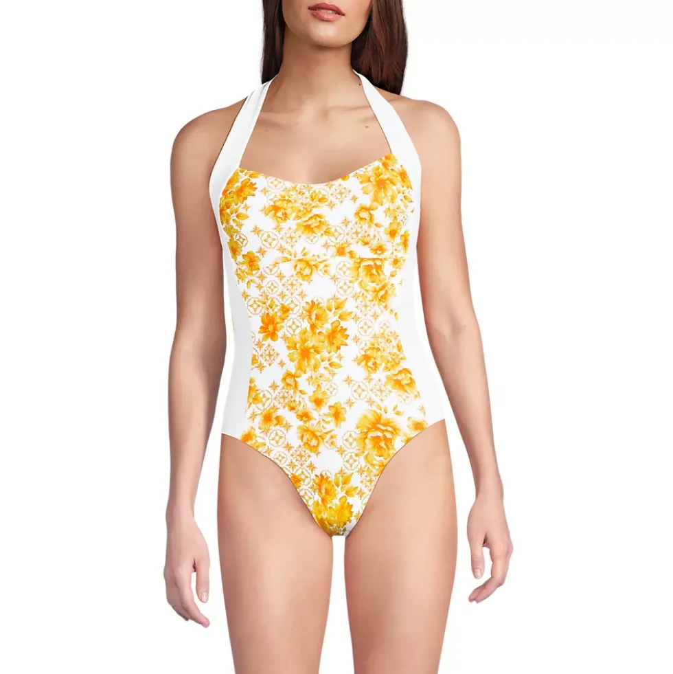 Women's Halter Cut Out High Leg One Piece Swimsuit