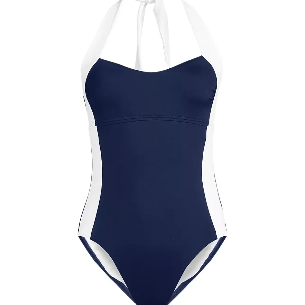 Women's Halter Cut Out High Leg One Piece Swimsuit
