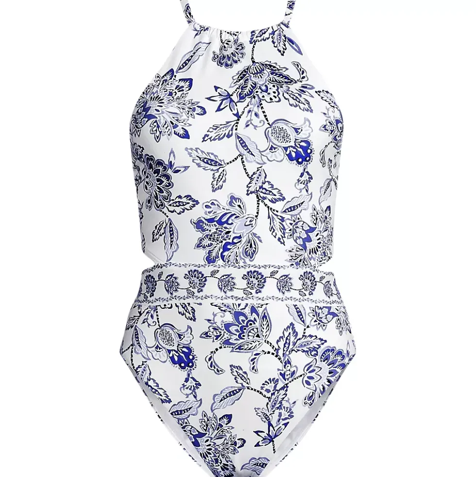 Women's High Neck Monokini High Leg One Piece Swimsuit