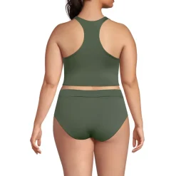 Women's High Neck Racerback Midkini Top