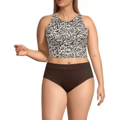 Women's High Neck Racerback Midkini Top