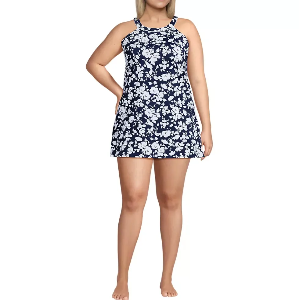Women's High Neck Swim Dress Swimsuit