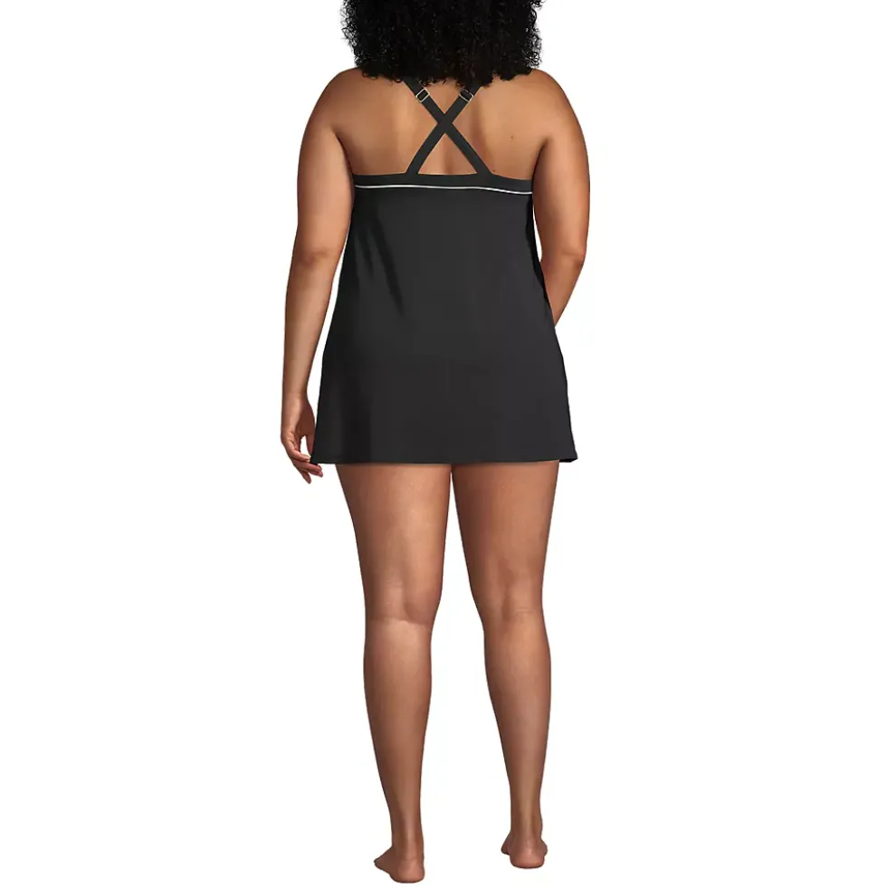 Women's High Neck Swim Dress Swimsuit